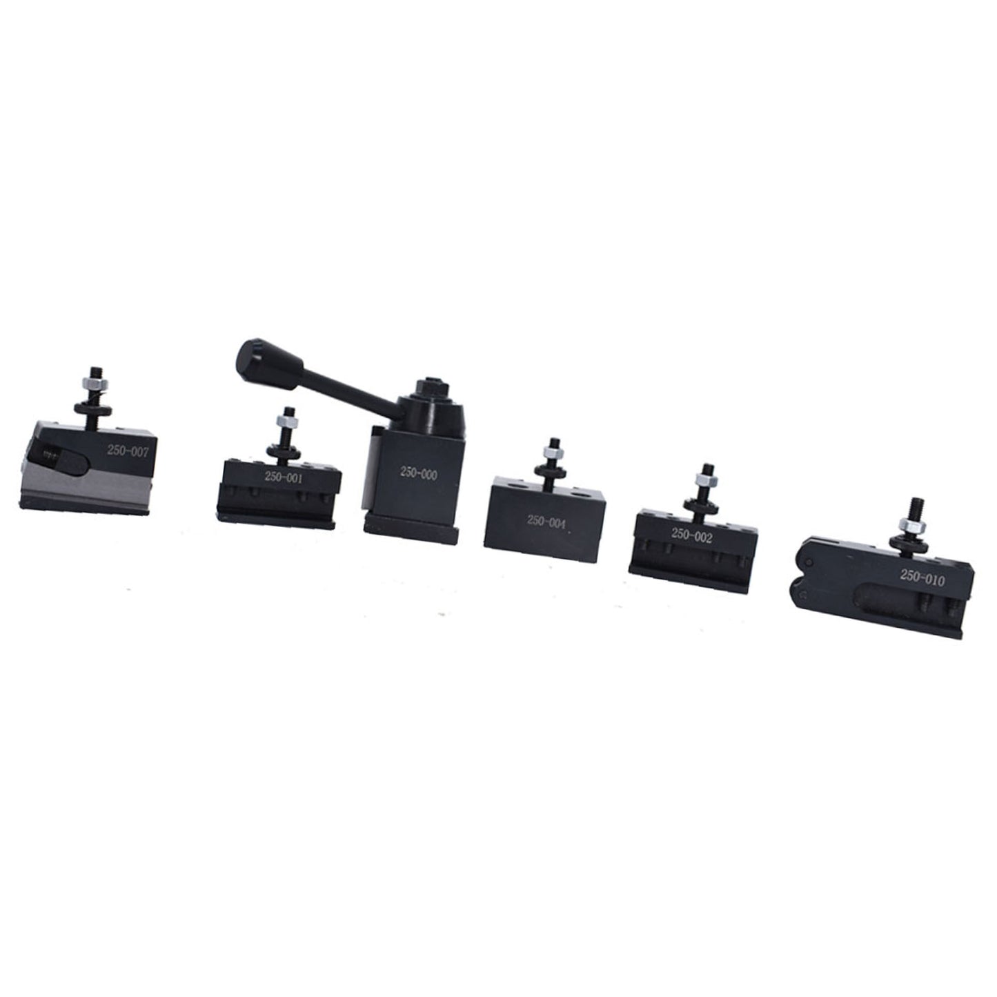 findmall 6Pcs AXA 250-111 Wedge Type Tool Post Set Quick Change Tool Post Set Lathe Holder AXA Tool Post Set Fit for Lathe Swing 6-12 Inch