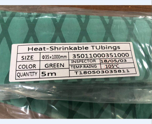 eTekGo X-Tube Heat Shrink Wrap Tubing 39"&64" Lengths for Rod Grips-5 Color 14 Sizes (Green, Diamter:35mm; Length:39")