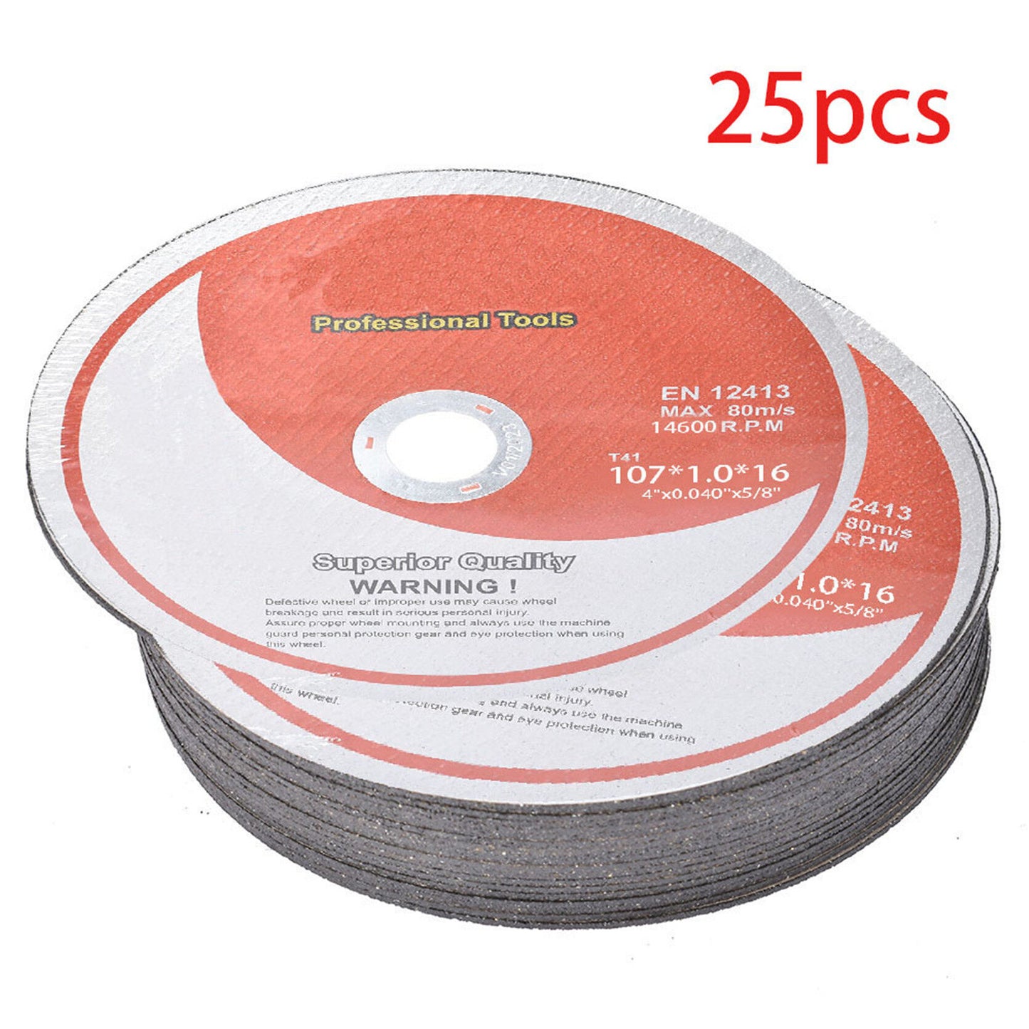 25 Pack 4"x.040"x5/8" Cut Off Wheel - Metal & Stainless Steel Thin Cutting Discs