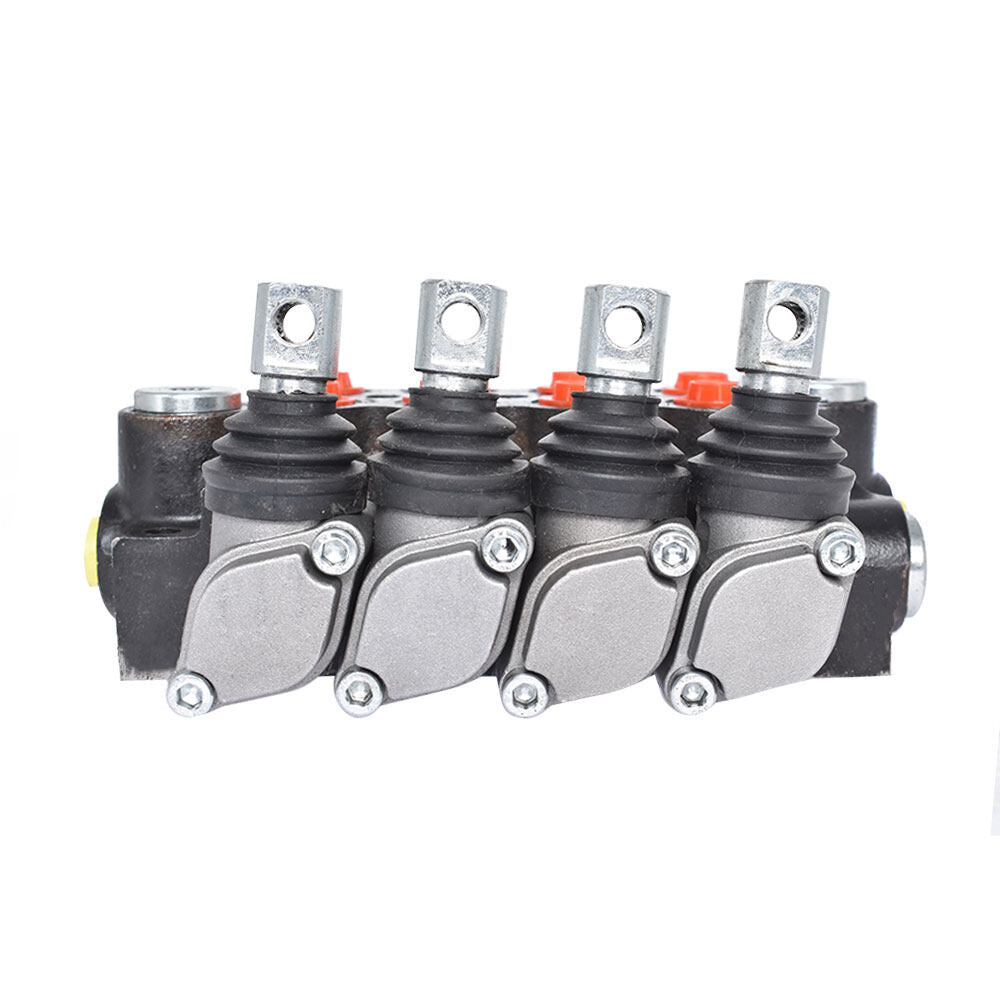 findmall 4 Spool 11 GPM 3625 PSI Hydraulic Directional Control Valve, SAE Ports Double Acting Valve for Small Tractors, Tractors, Loaders, Log Splitter