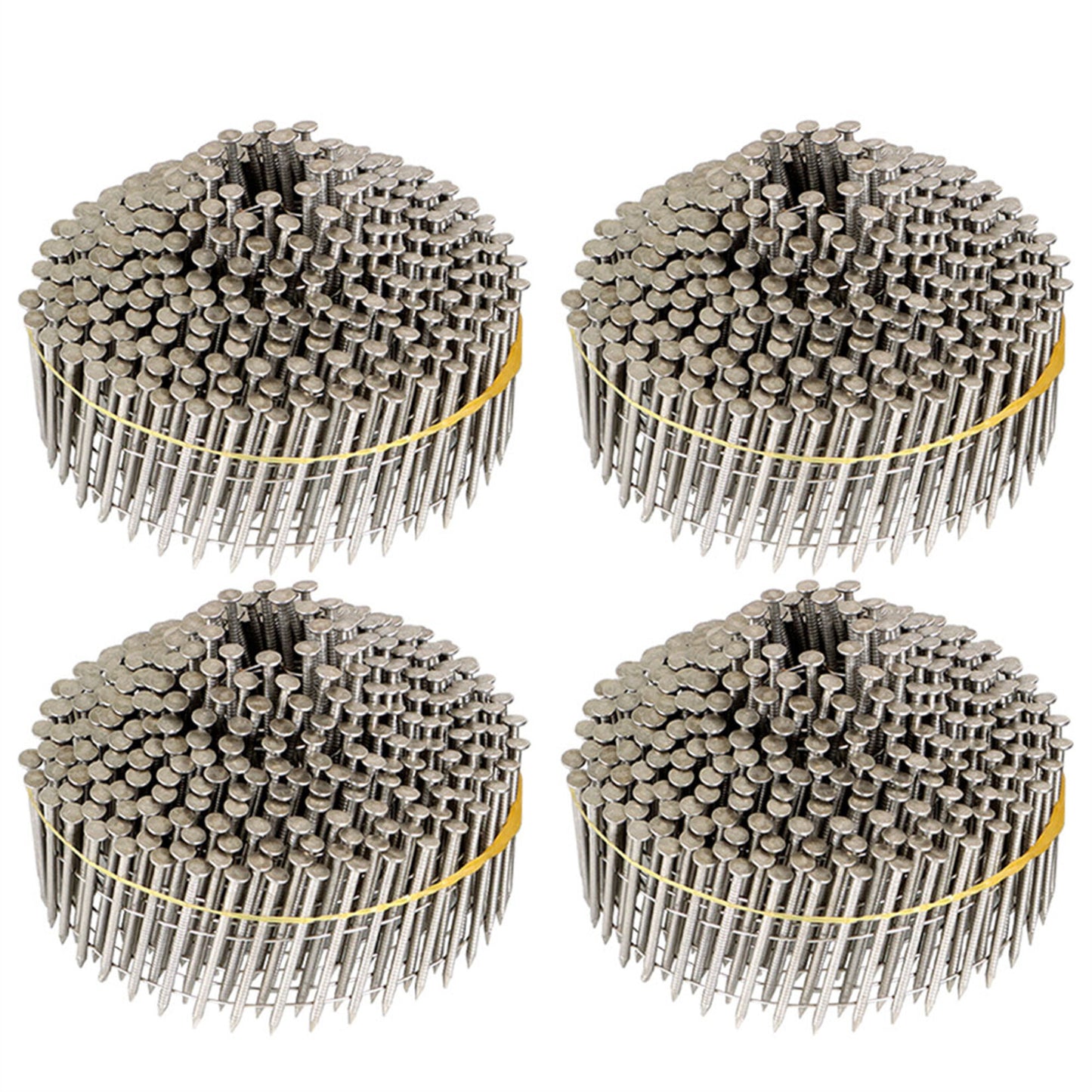 findmall 15 Degree Wire Coil 1-3/4” ×.09” Ring Shank Stainless Steel Siding Nails 1200Pcs