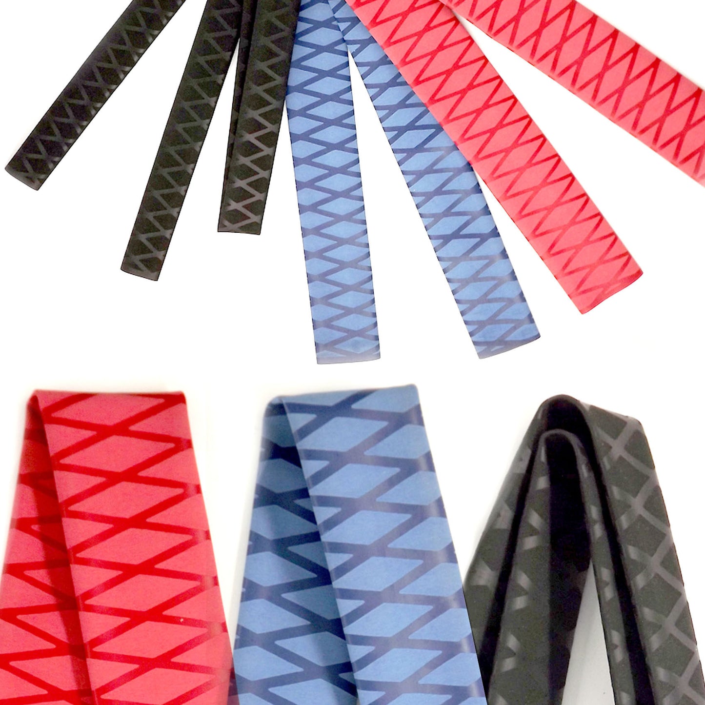 eTekGo X-Tube Heat Shrink Wrap Tubing 39"&64" Lengths for Rod Grips-5 Color 14 Sizes (Red, Diamter:40mm; Length:39")