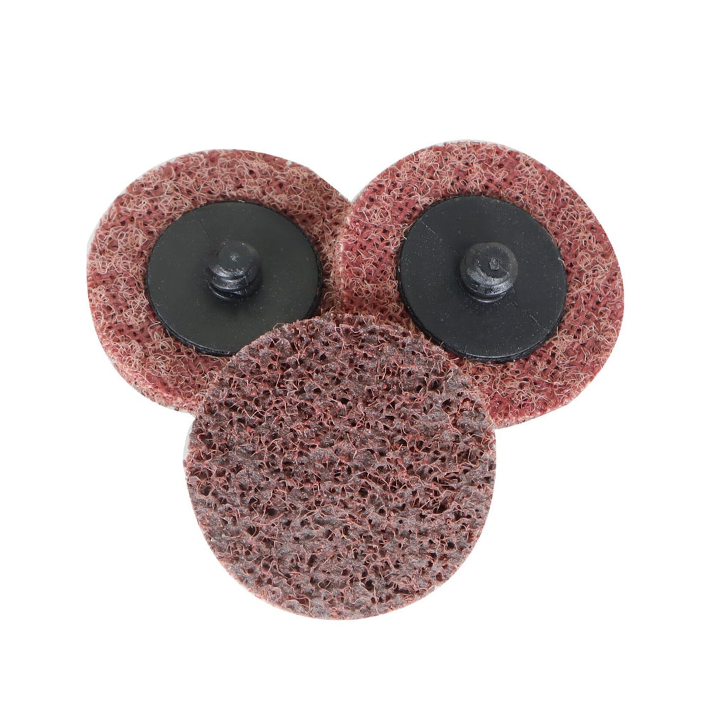 findmall 50Pcs 2 Inch Maroon Quick Change Surface Prep Conditioning Discs, Medium Grit for Cleaning, Finishing and Deburring on All Metals