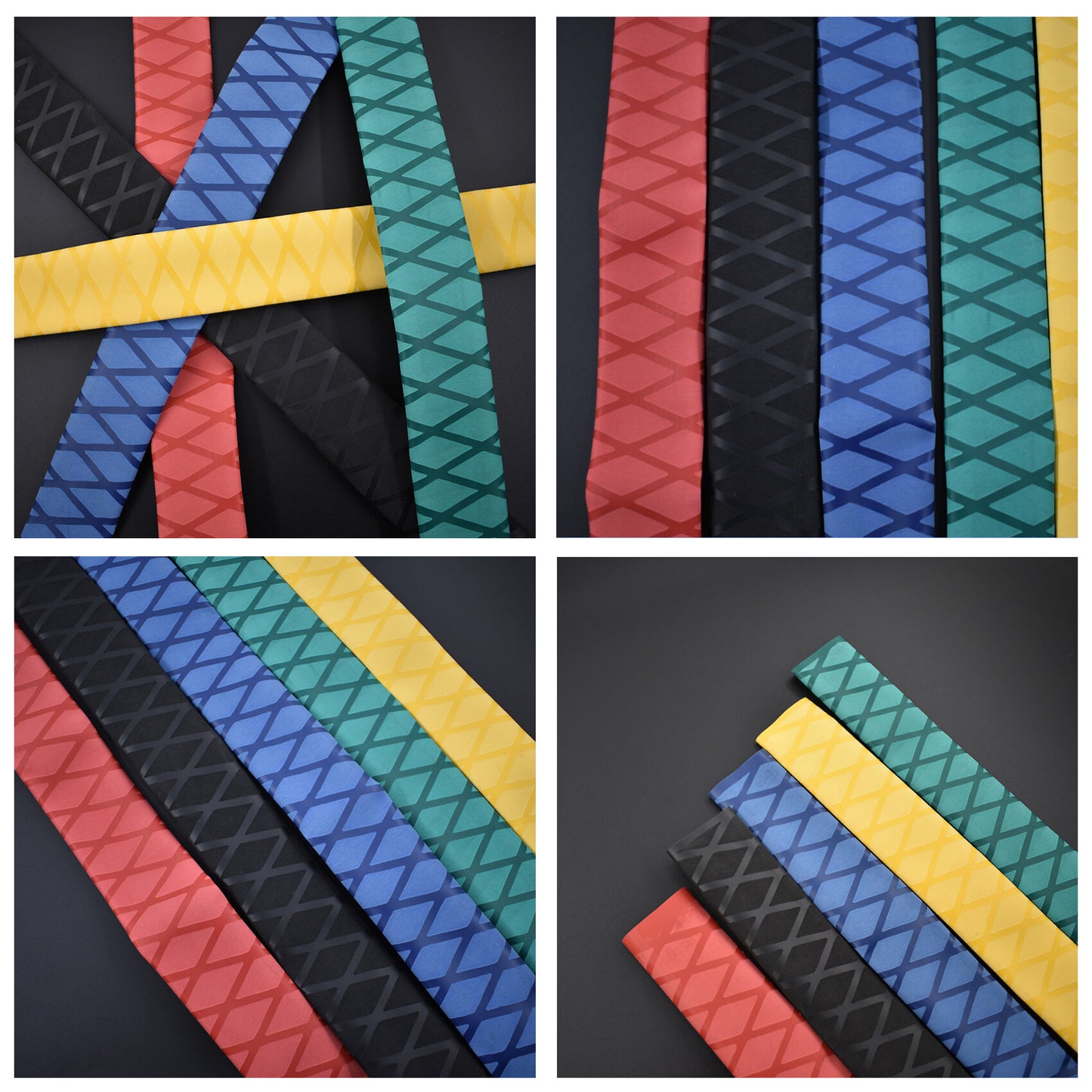 eTekGo X-Tube Heat Shrink Wrap Tubing 39"&64" Lengths for Rod Grips-5 Color 14 Sizes (Yellow, Diamter:40mm; Length:39")