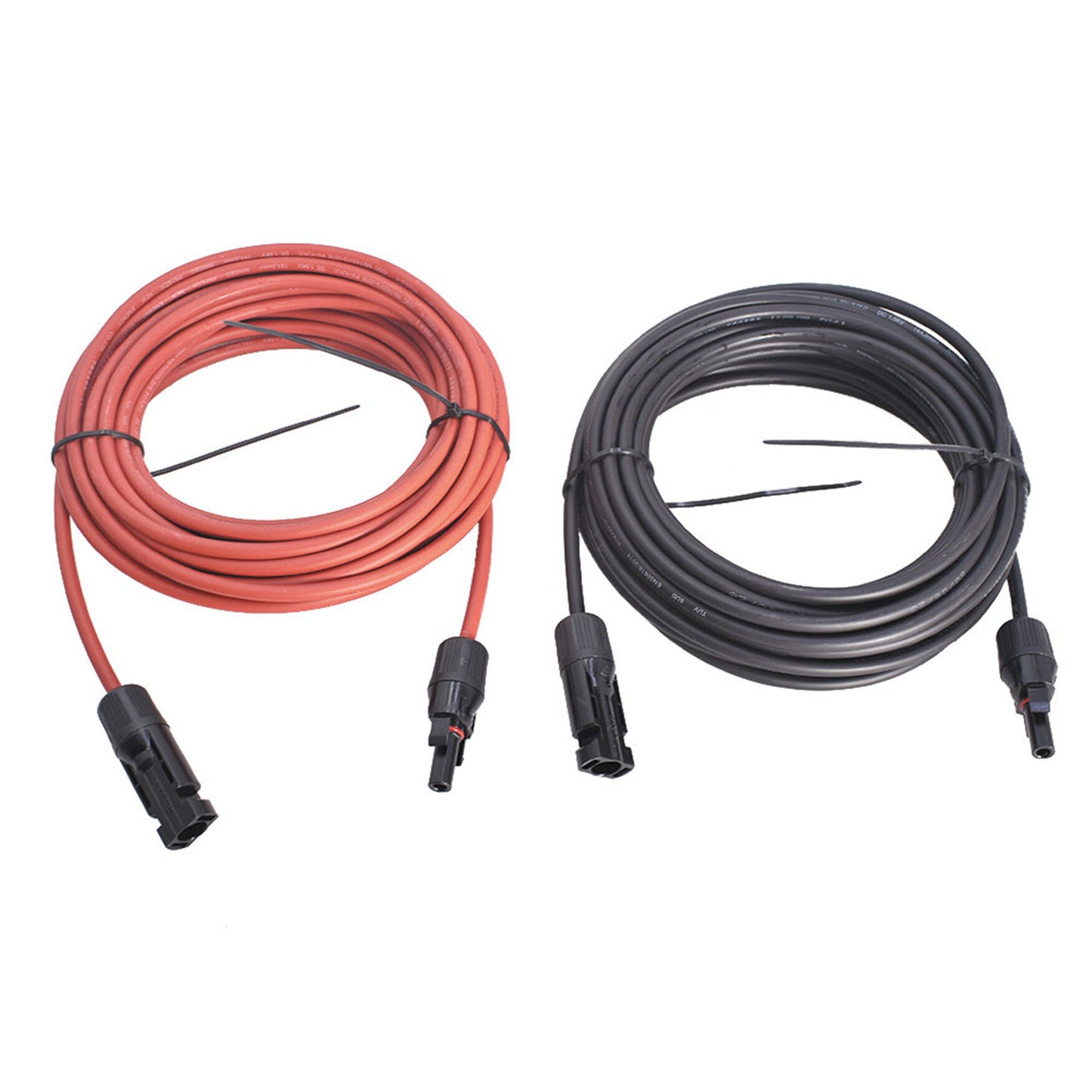 findmall New 4mm²/12AWG 20ft Black+Red Solar Panel Extension Cable Wire Connector 1 Pair