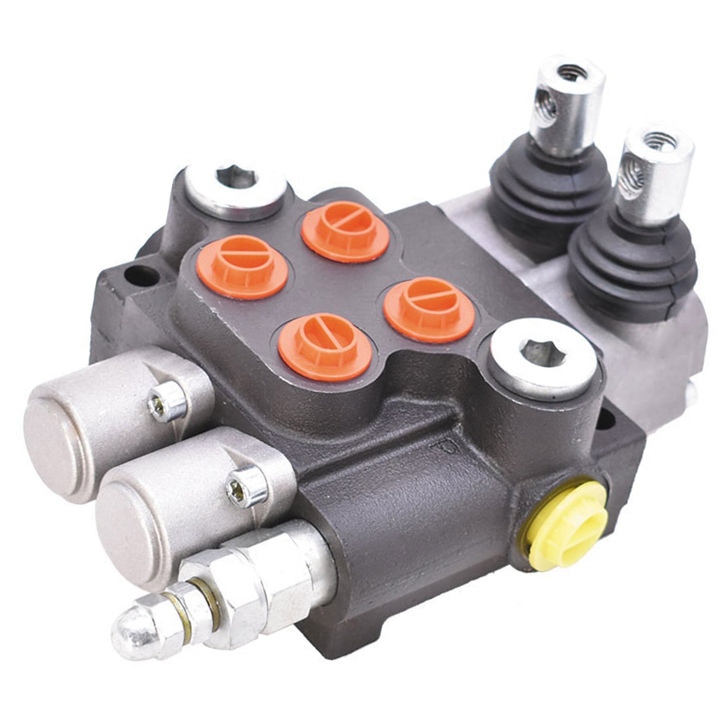 findmall 2 Spool 13 GPM 3600 PSI Hydraulic Directional Control Valve, SAE Ports Double Acting Valve for Small Tractors, Tractors, Loaders, Log Splitter