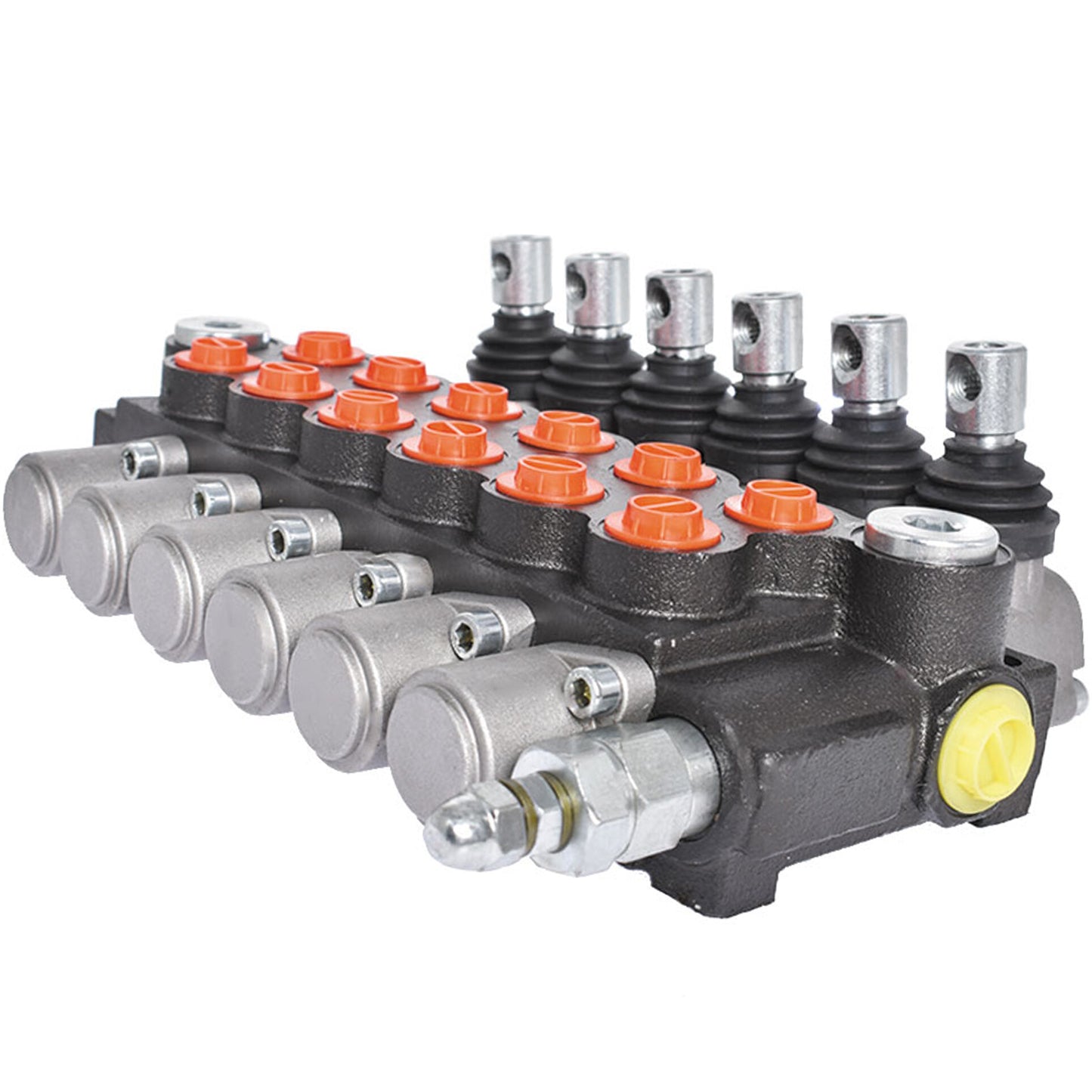 findmall 6 Spool Hydraulic Control Valve Double Acting 13 GPM 3600 PSI SAE Ports