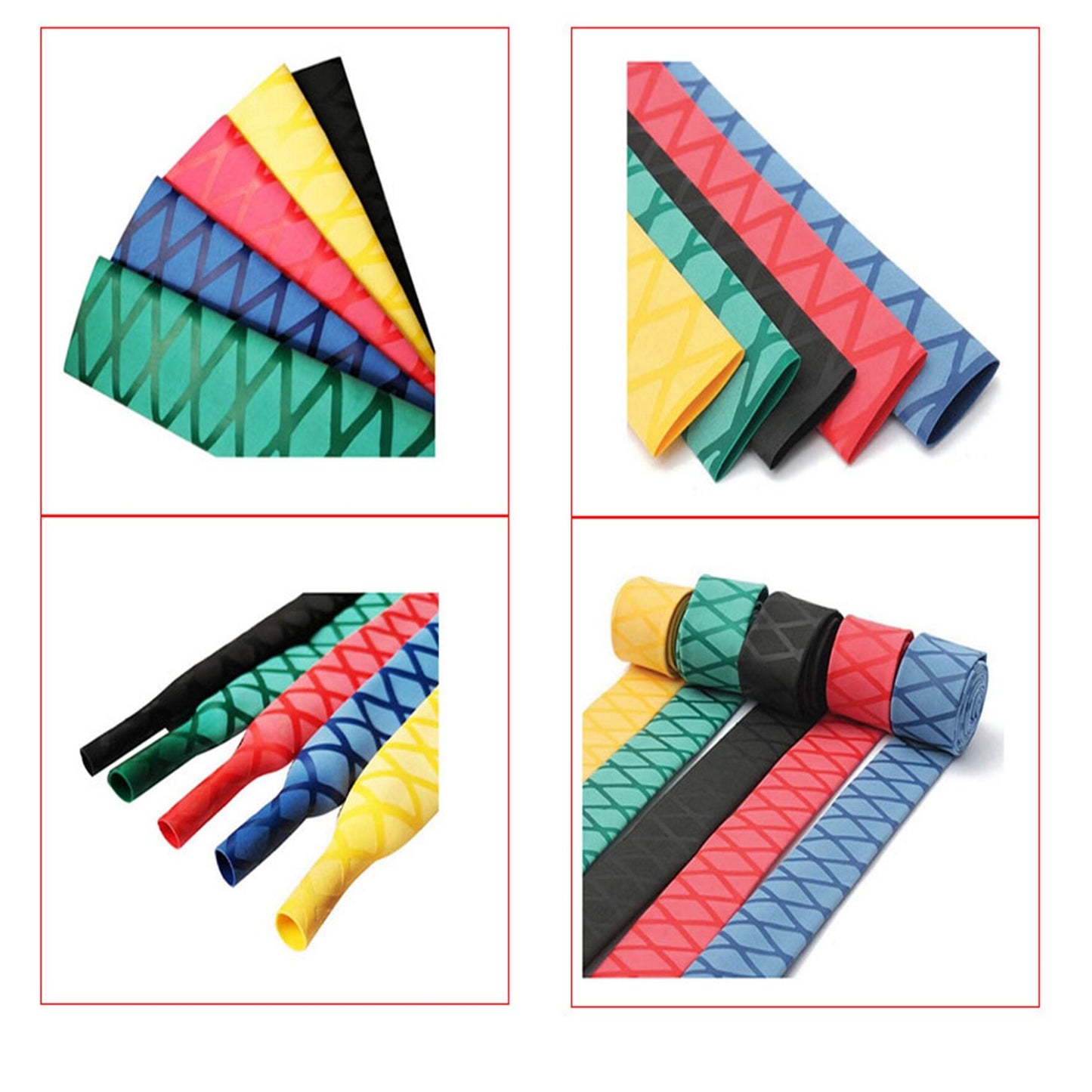 eTekGo X-Tube Heat Shrink Wrap Tubing 39"&64" Lengths for Rod Grips-5 Color 14 Sizes (Blue, Diamter:25mm; Length:39”)