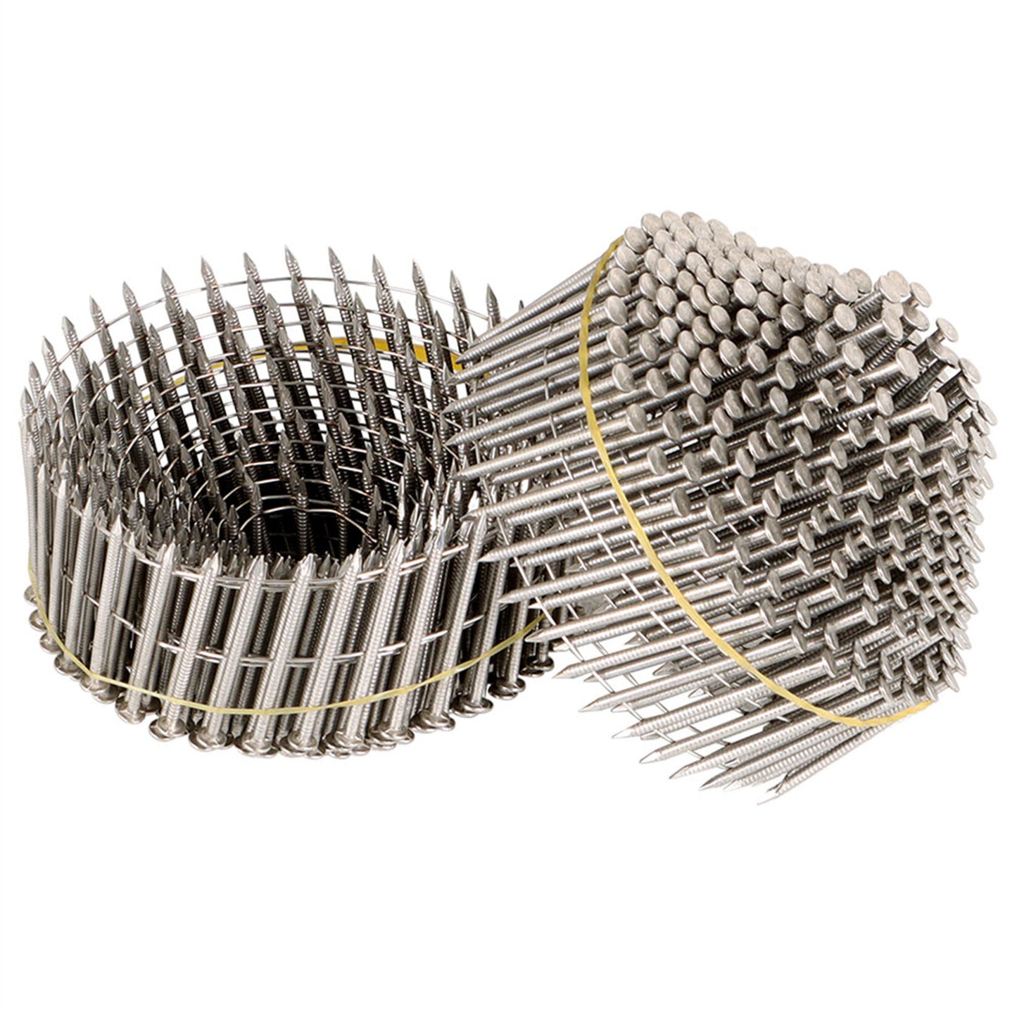 findmall 15 Degree Wire Coil 1-3/4” ×.09” Ring Shank Stainless Steel Siding Nails 1200Pcs