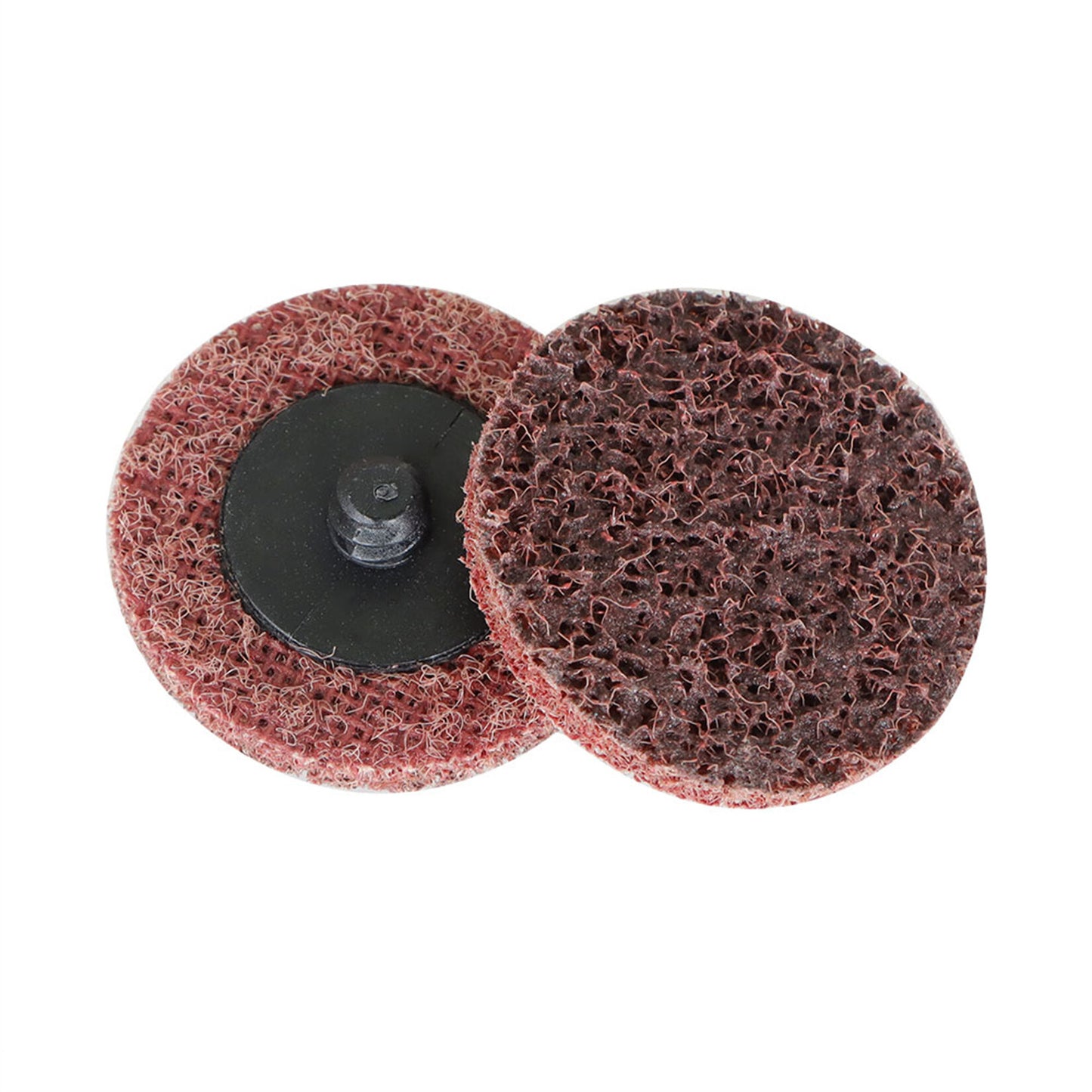 findmall 50Pcs 2 Inch Maroon Quick Change Surface Prep Conditioning Discs, Medium Grit for Cleaning, Finishing and Deburring on All Metals