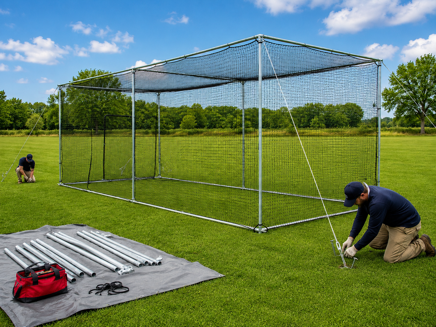 How to Install a Batting Cage