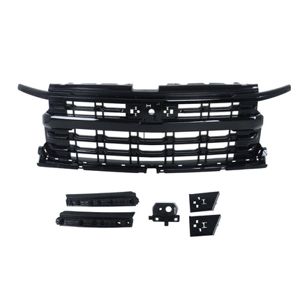 Findmall Glossy Black Front Upper Bumper Grille Replacement for Silverado 2022-2024
