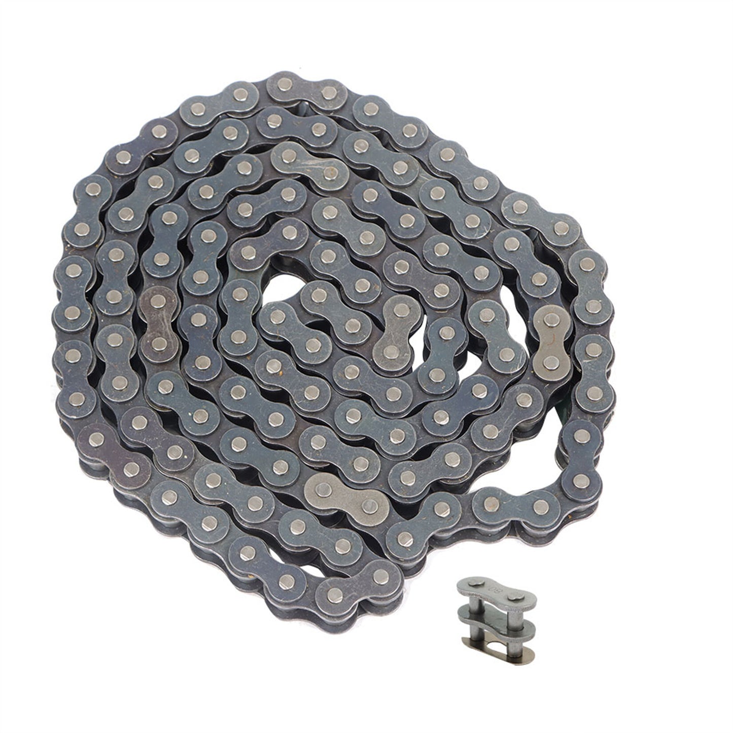 findmall 80 Roller Chain 10 Feet with 1 Free Connecting Links, 120 Links, Carbon steel