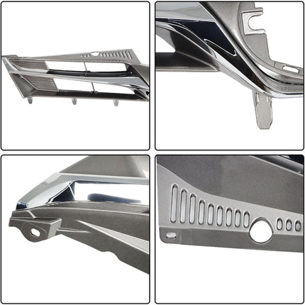 Findmall Front Upper Grille for 2018-2019 Toyota Sienna, Black with Chrome Trim