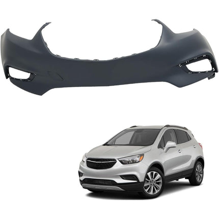Findmall Front Bumper Cover with Fog Light Holes without Parking Sensor Holes Replacement for 2017-2021 Buick Encore, GM1014128