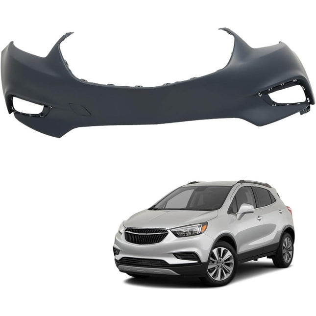Findmall Front Bumper Cover with Fog Light Holes without Parking Sensor Holes Replacement for 2017-2021 Buick Encore, GM1014128