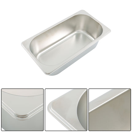 Findmall 2 Set 1/3 Size 3.6 Inch Deep Steam Table Pans With Lids | Stainless Steel Hotel Pans, for Steam Tables, Restaurants, Catering and Industrial
