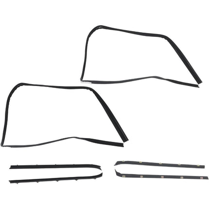 Findmall Window Sweep & Run Channel Weatherstrip Kit for 1981-1986 K3500, 6-Piece