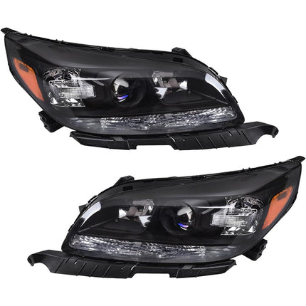 Findmall Headlight Assembly Replacement for Malibu Black Left LH Right RH