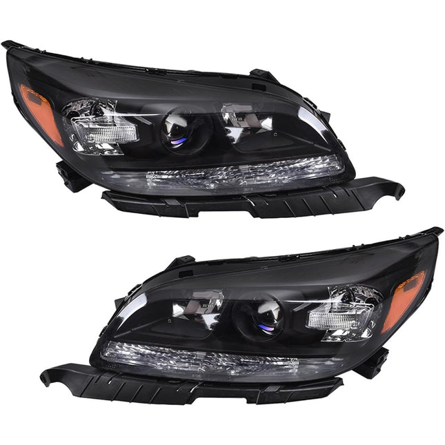 Findmall Headlight Assembly Replacement for Malibu Black Left LH Right RH