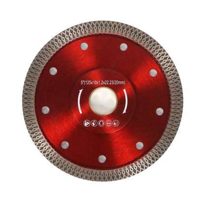 findmall 5 Inch Super Thin Dry Wet Diamond Porcelain Saw Blades Ceramic Cutting Disc Wheels for Cutting Ceramic Tile Porcelain Granite Marbles