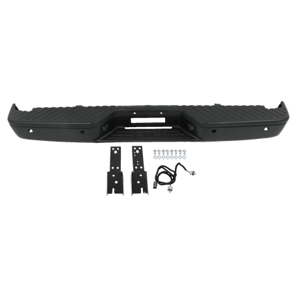 Findmall Black Rear Step Bumper for 2004-2015 Nissan Titan, NI1103110