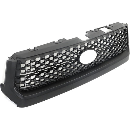 Findmall Front Upper Grille with Hood Bulge Molding for 2014-2020 Toyota Tundra, Matte Black