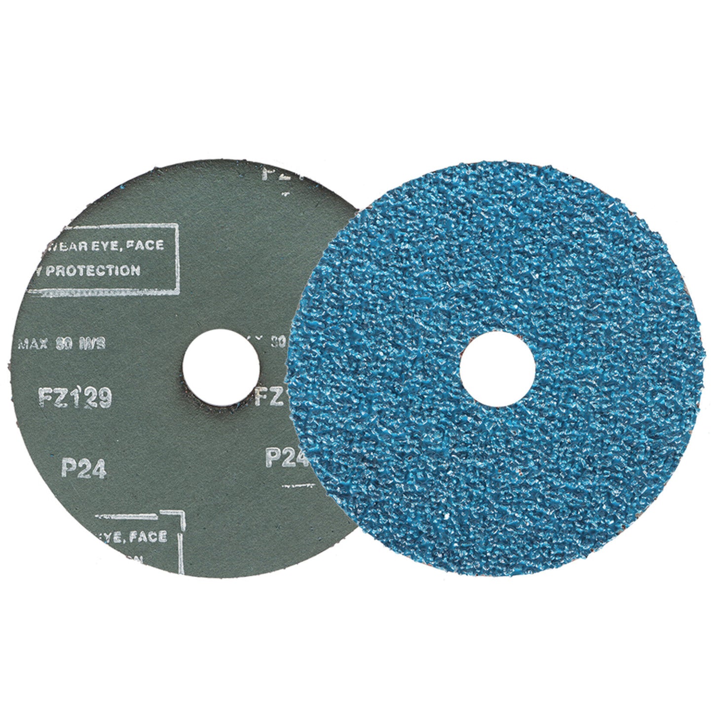 findmall Abrasives 25Pcs Fiber Disc 5 Inch Zirconia Resin Fiber Grinding and Sanding Discs 7/8 Inch Center Hole 24 Grit