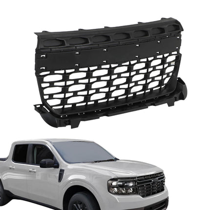 Findmall Front Bumpe Grille Matte Black Grill Assembly Replacement for 2022 2023 Maverick