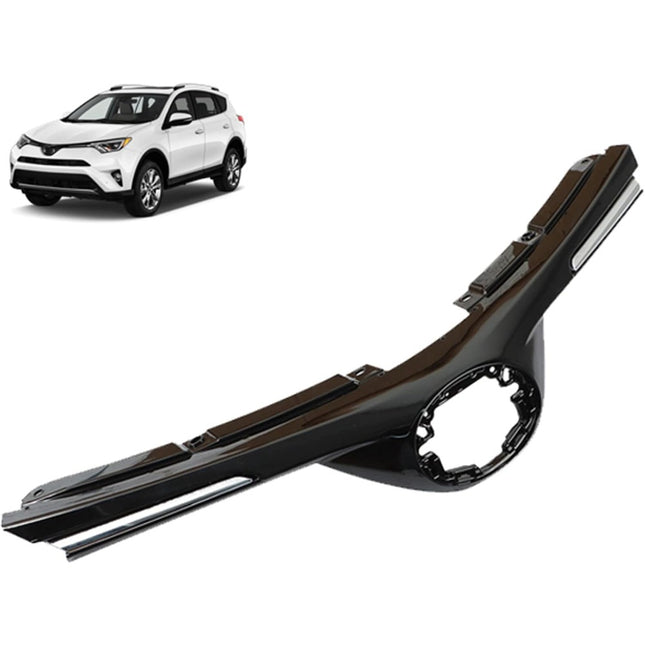 Findmall Front Upper Bumper Grille for 2016-2018 Toyota RAV4, Black