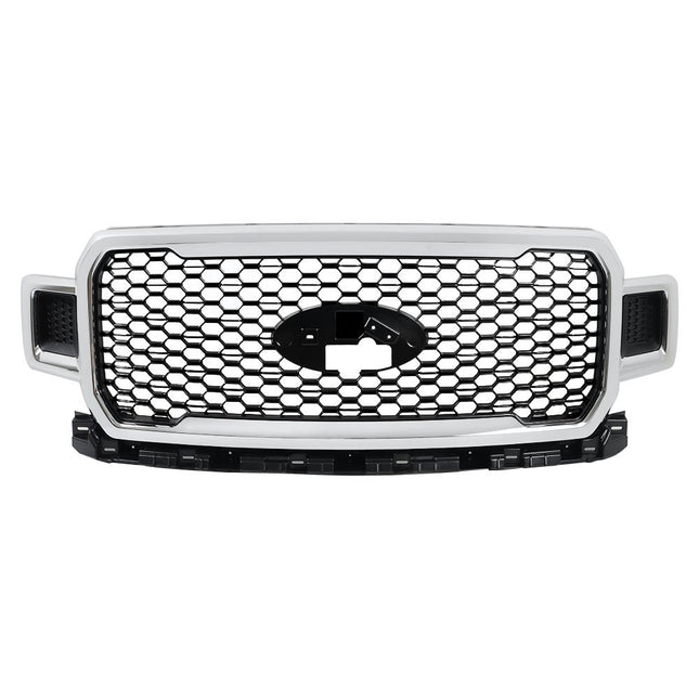 Findmall Chrome Honeycomb Front Upper Grille Replacement for F-150 2018-2020