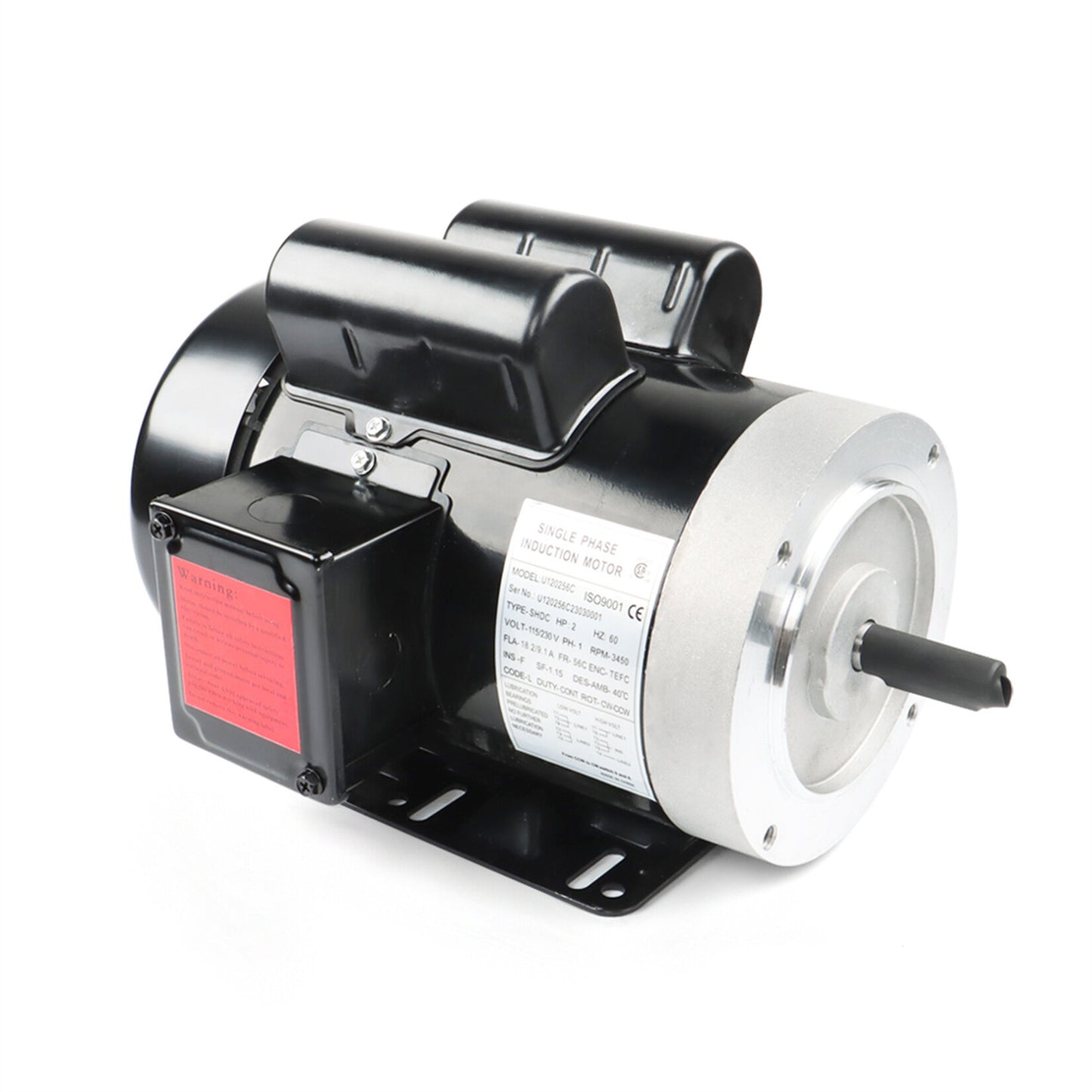 findmall 2 HP Electric Motor 56C Frame 3450RPM Single Phase Motor General Motor TEFC 60Hz 115/230V 5/8 Shaft