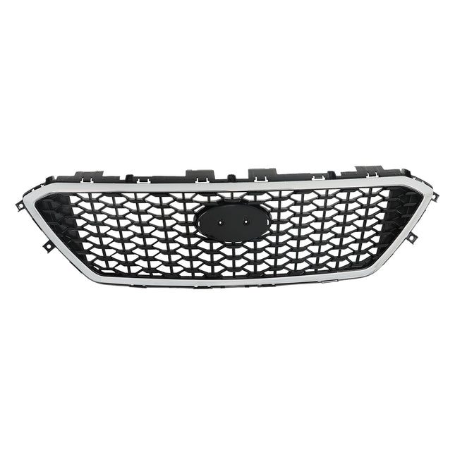Findmall Chrome Honeycomb Front Upper Bumper Grille without Holes Replacement for Sonata 2015-2017
