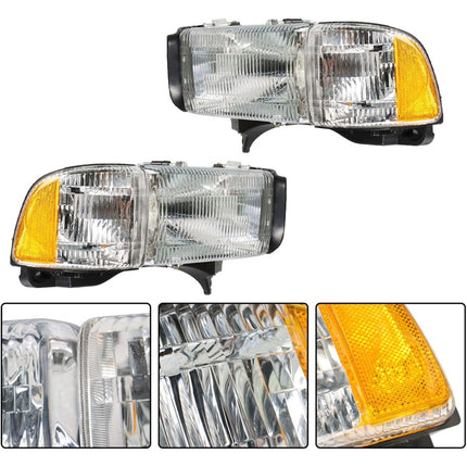 Findmall Headlights Assembly Replacement for 1500 1994-2002 CH2503101 LH RH