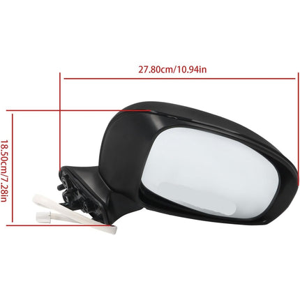 Findmall Power Side Rearview Mirror Heated Replacement for Prius V 2012-2018 Replacement for TO1321286 5-Pin Connector Right Side