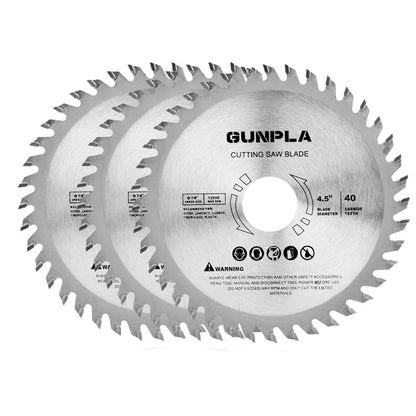 findmall Circular Saw Blade 3Pcs 4-1/2 Inch 40T Metal Cutting Saw Finish Blade Alloy Steel General Purpose Hard Soft Wood Cutting Saw Blade with 7/8-inch Arbor Fit for Wood Plastic Metal Tile Cutting