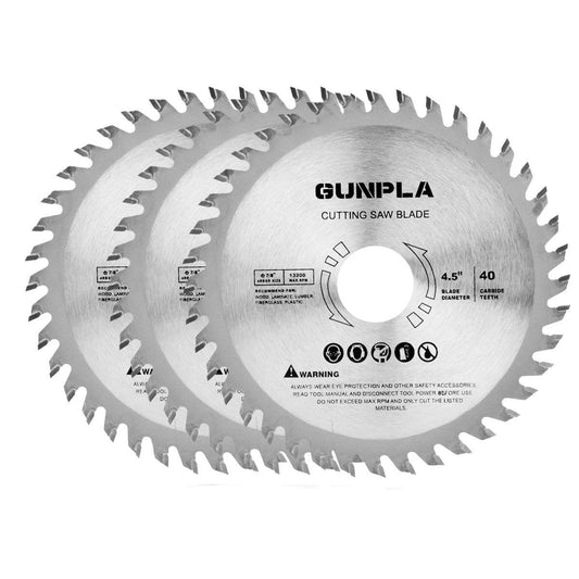 findmall Circular Saw Blade 3Pcs 4-1/2 Inch 40T Metal Cutting Saw Finish Blade Alloy Steel General Purpose Hard Soft Wood Cutting Saw Blade with 7/8-inch Arbor Fit for Wood Plastic Metal Tile Cutting