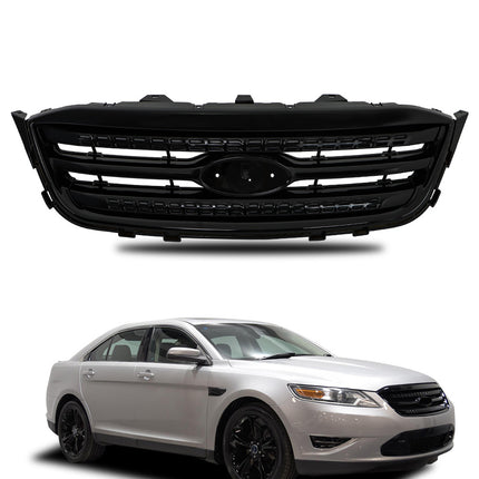 Findmall Front Bumper Grille Gloss Black Replacement for 2010 2011 2012 Taurus