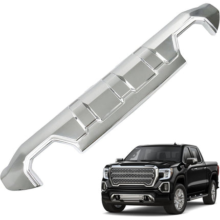Findmall Front Bumper Lower Valance for 2016‑2019 GMC Sierra 1500, Chrome Plastic, Replacement for GM1015122