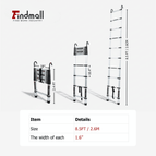 With Safety Hooks / 2.6m/8.5ft