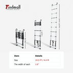 With Safety Hooks / 4.4m/14.5ft