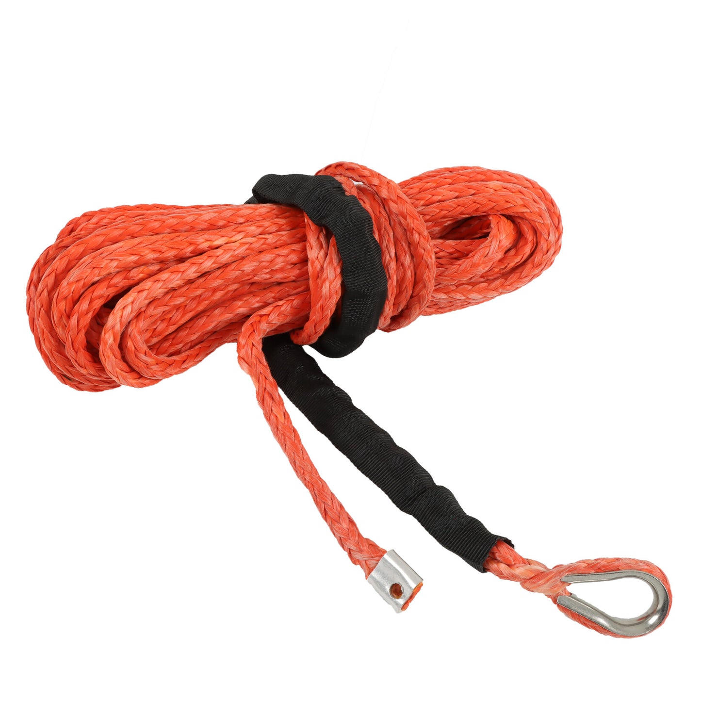 findmall 5/16 Inches 50 feet Capstan Rope Off Road Vehicle Traction Rope Maximum Strength 12000 Pounds Synthetic Car Tow Rope Orange