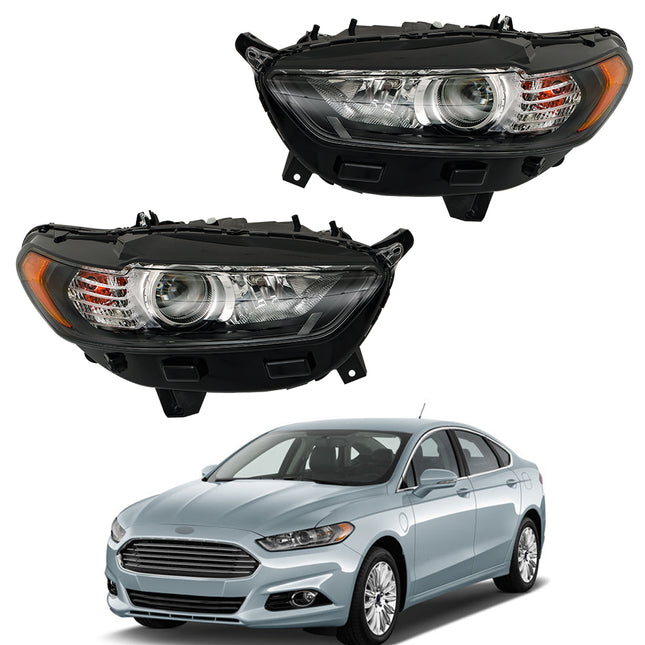Findmall Headlight Assemblies for 2013–2016 Ford Fusion Front Left and Right, Replaces DS7Z-13008-A and DS7Z-13008-B