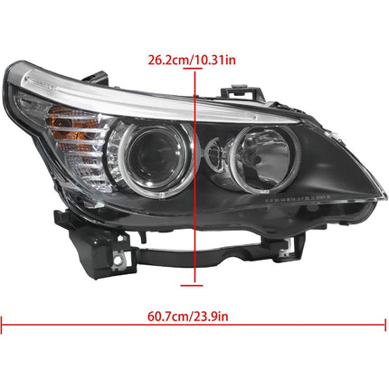Findmall Headlight Assembly RH Replacement for 528i 2008-2010