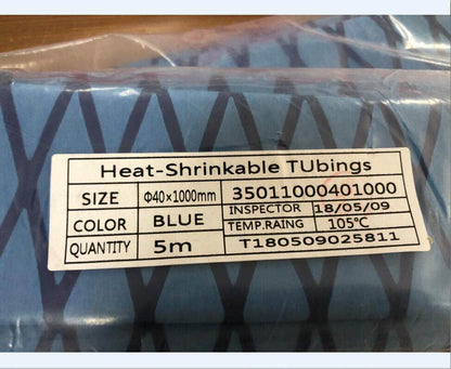 eTekGo X-Tube Heat Shrink Wrap Tubing 39"&64" Lengths for Rod Grips-5 Color 14 Sizes (Blue, Diamter:40mm; Length:39")