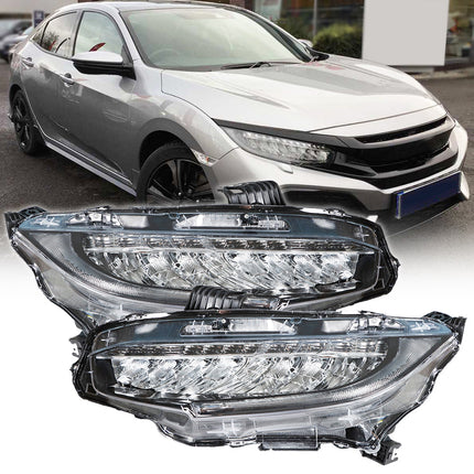 Findmall Headlight Assembly for 2016 Honda Civic Front Right Passenger Side, Replaces HO2503176