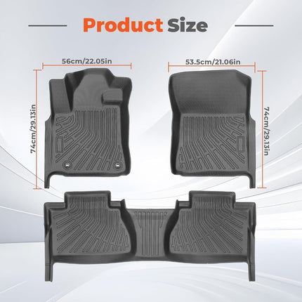 Findmall 3PCS Floor Mats TPE Replacement for Tundra CrewMax Cab 2014-2021