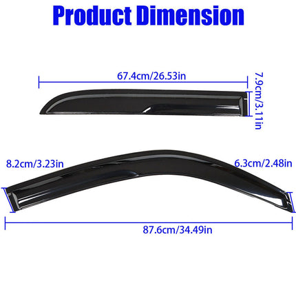 Findmall Side Window Visors Rain Guard Wind Vent Shade Deflector Replacement for 1996-2002 Toyota 4runner 3rd Generation