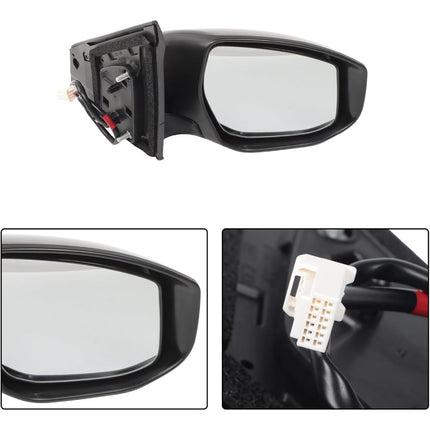 Power Rearview Mirror Replacement for Sentra 2013-2019 Replacement for NI1321238 3-Pin Connector Right Side