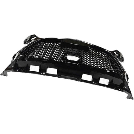 Findmall Front Upper Honeycomb Grille for 2017-2018 Mazda 3, Black, Without Sensor Hole